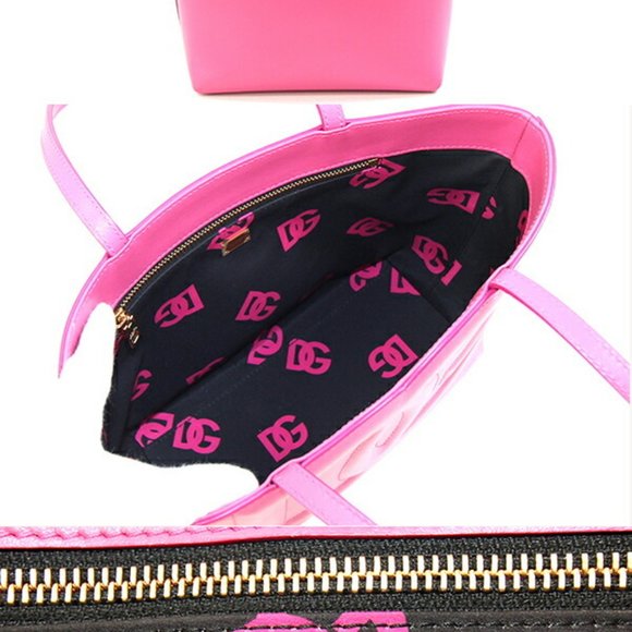 DOLCE & GABBANA Pink Leather Tote Bag - Picture 2 of 9
